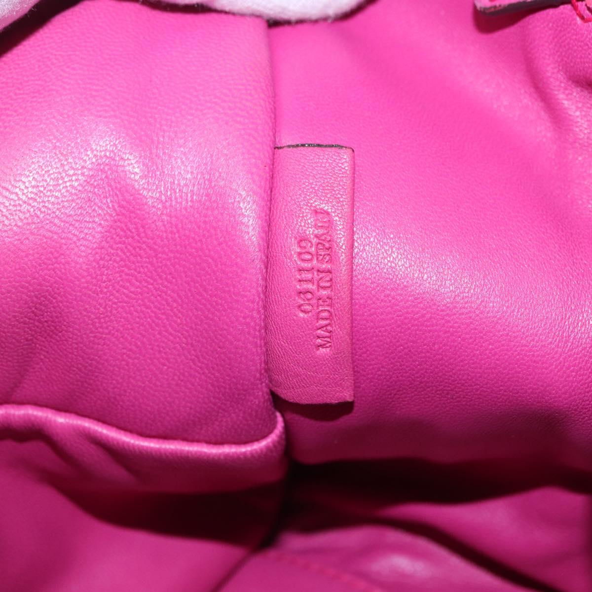 LOEWE Amazona 35 Hand Bag Leather Pink Silver Auth 193499V