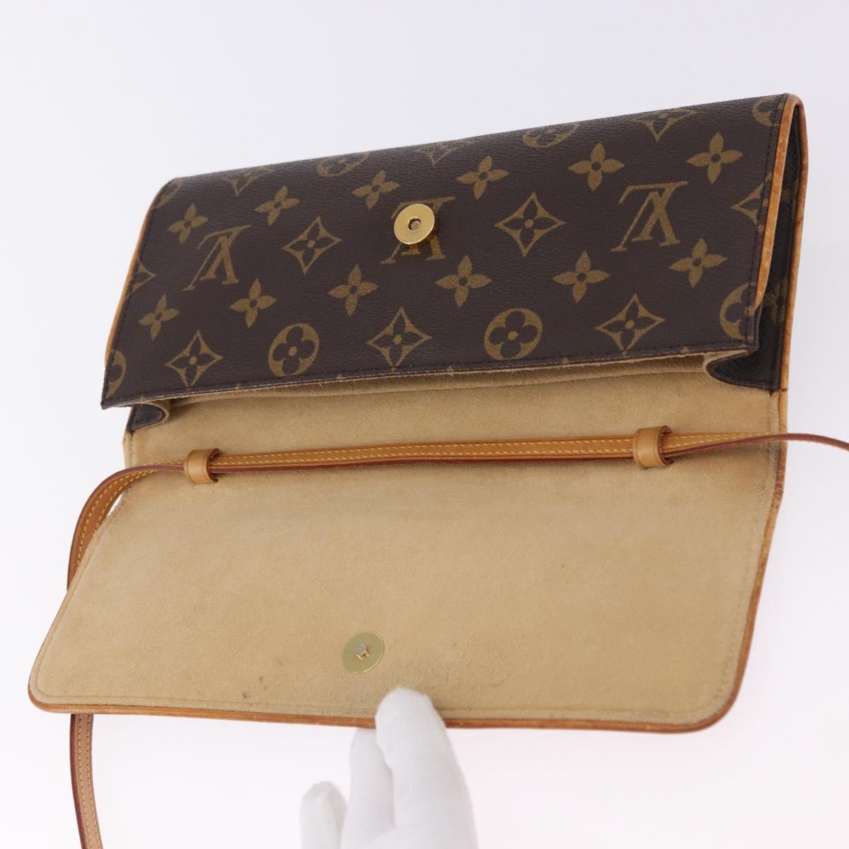 LOUIS VUITTON Monogram Pochette Twin GM Shoulder Bag M51852 LV Auth 193501