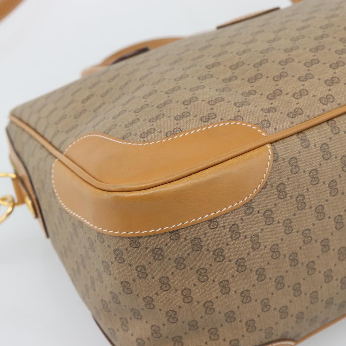 GUCCI Micro GG Supreme Hand Bag PVC 2way Beige Gold 002 122 0033 Auth 193503