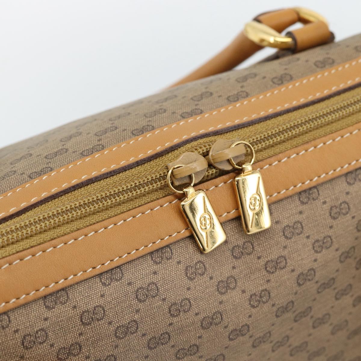 GUCCI Micro GG Supreme Hand Bag PVC 2way Beige Gold 002 122 0033 Auth 193503