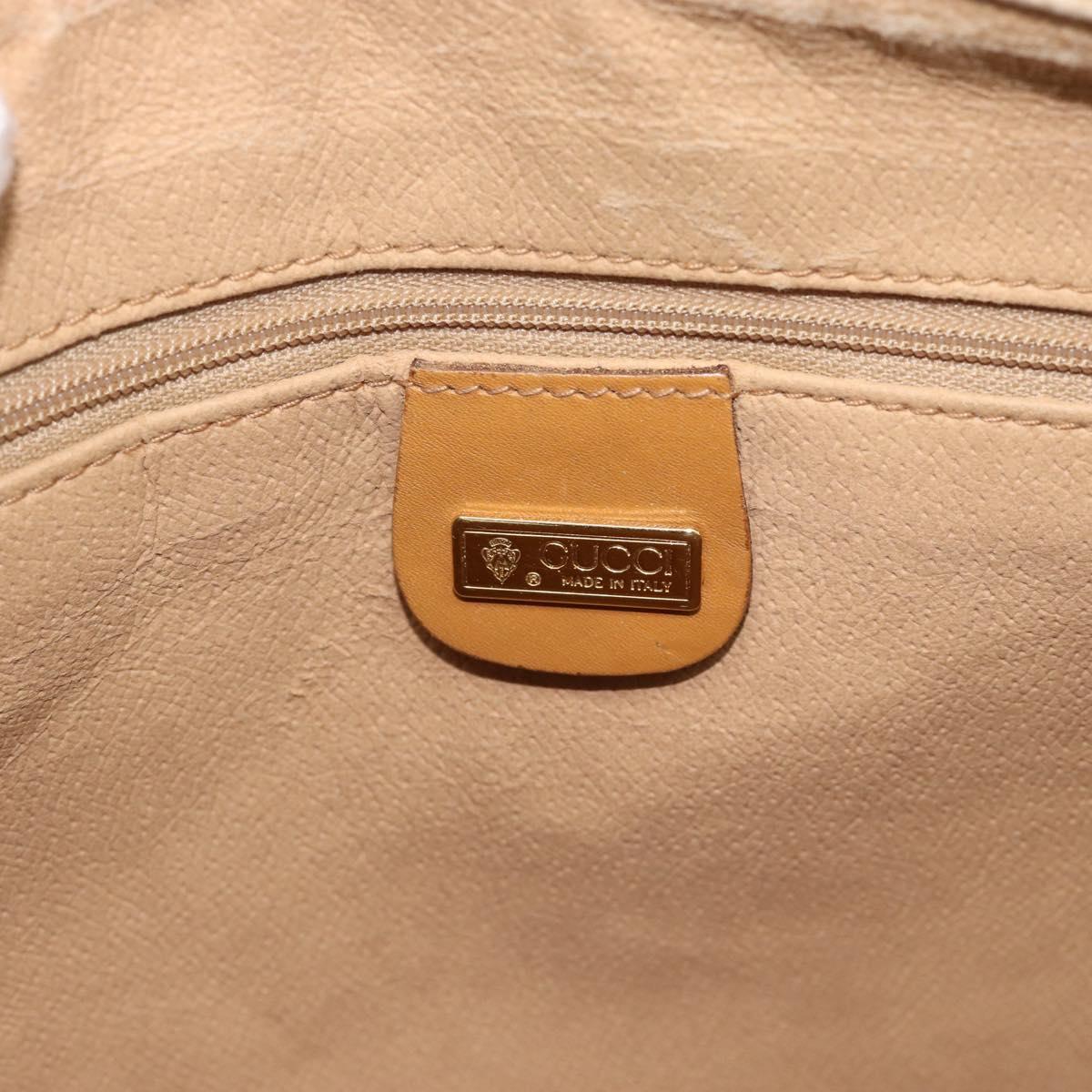 GUCCI Micro GG Supreme Hand Bag PVC 2way Beige Gold 002 122 0033 Auth 193503