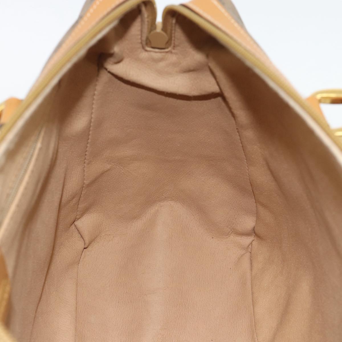 GUCCI Micro GG Supreme Hand Bag PVC 2way Beige Gold 002 122 0033 Auth 193503