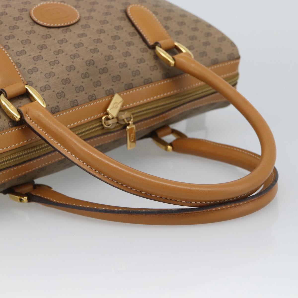 GUCCI Micro GG Supreme Hand Bag PVC 2way Beige Gold 002 122 0033 Auth 193503