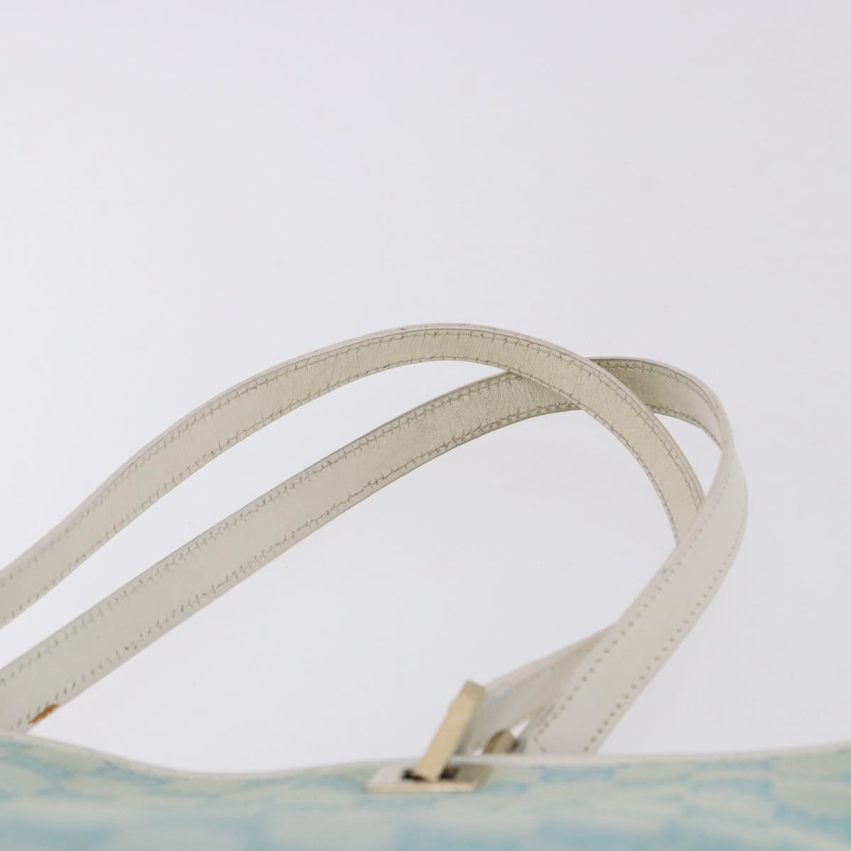 GUCCI GG Canvas Tote Bag Light Blue Gold 002 1098 Auth 193504