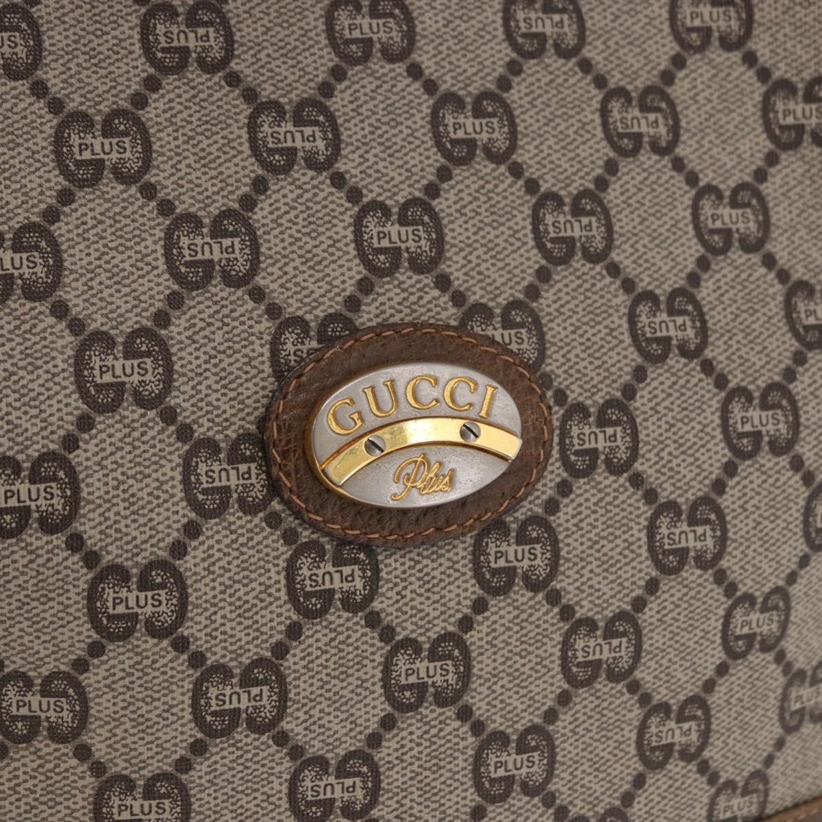 GUCCI GG Supreme Shoulder Bag PVC Beige Gold Auth 193506