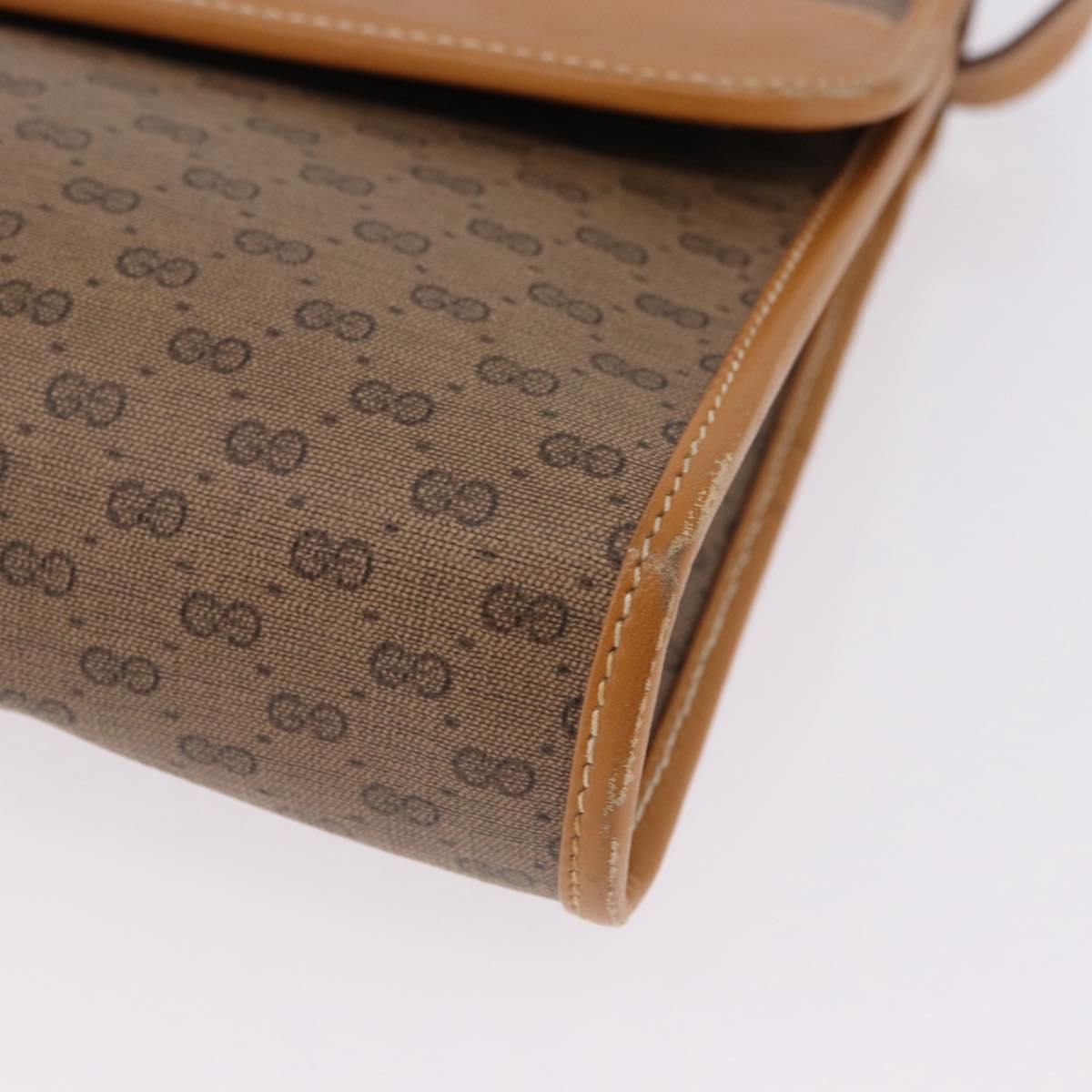 GUCCI Micro GG Supreme Shoulder Bag PVC Beige Gold 004 58 0264 Auth 193507