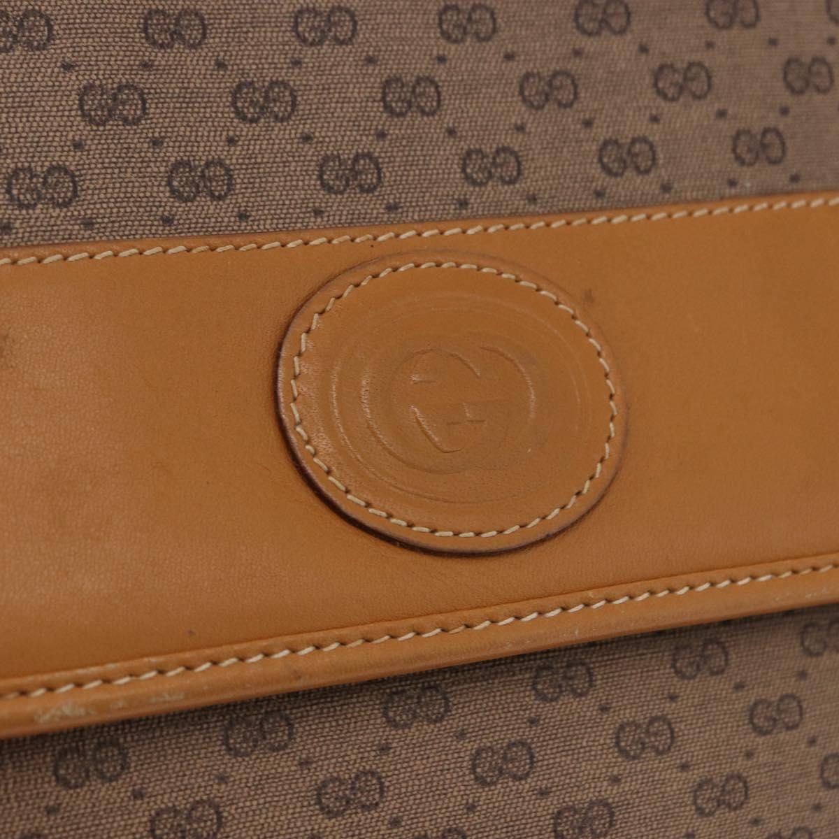 GUCCI Micro GG Supreme Shoulder Bag PVC Beige Gold 004 58 0264 Auth 193507