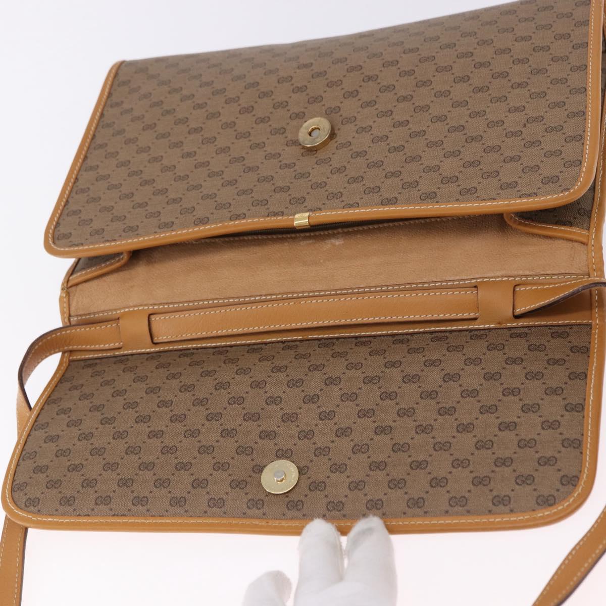 GUCCI Micro GG Supreme Shoulder Bag PVC Beige Gold 004 58 0264 Auth 193507