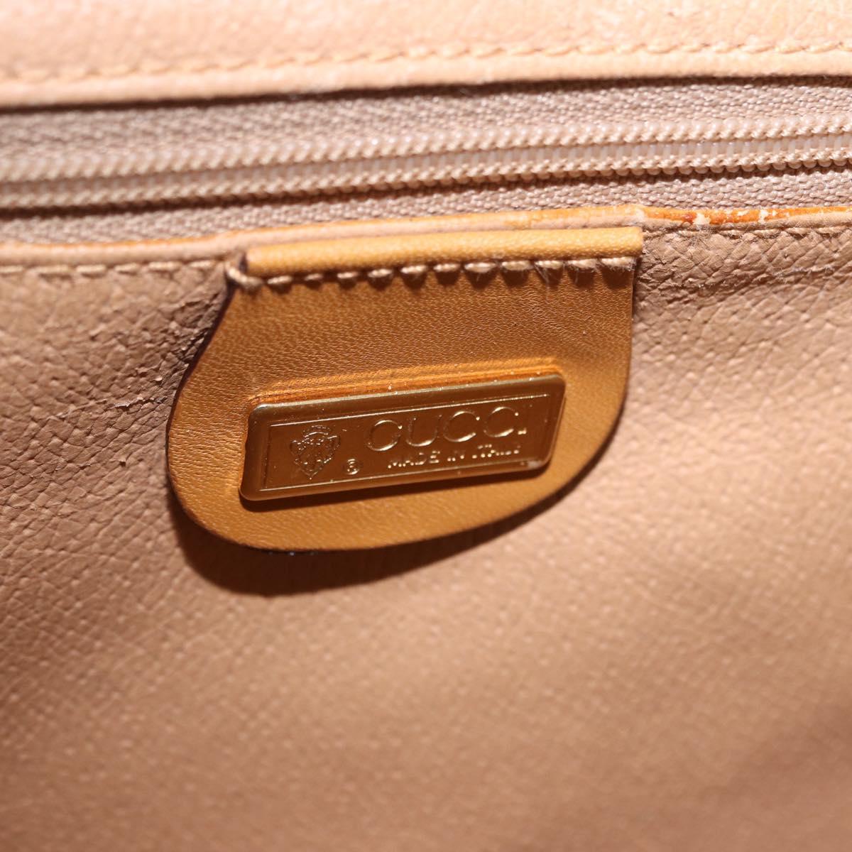 GUCCI Micro GG Supreme Shoulder Bag PVC Beige Gold 004 58 0264 Auth 193507