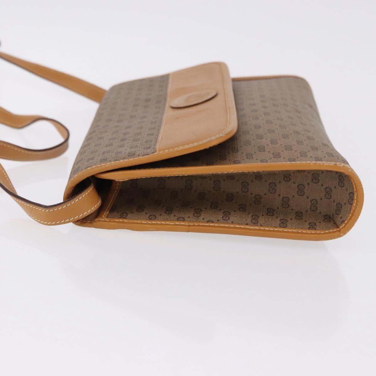 GUCCI Micro GG Supreme Shoulder Bag PVC Beige Gold 004 58 0264 Auth 193507