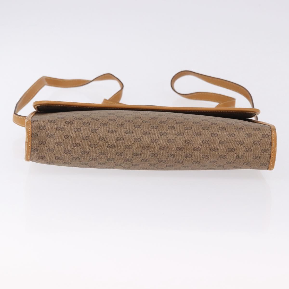 GUCCI Micro GG Supreme Shoulder Bag PVC Beige Gold 004 58 0264 Auth 193507