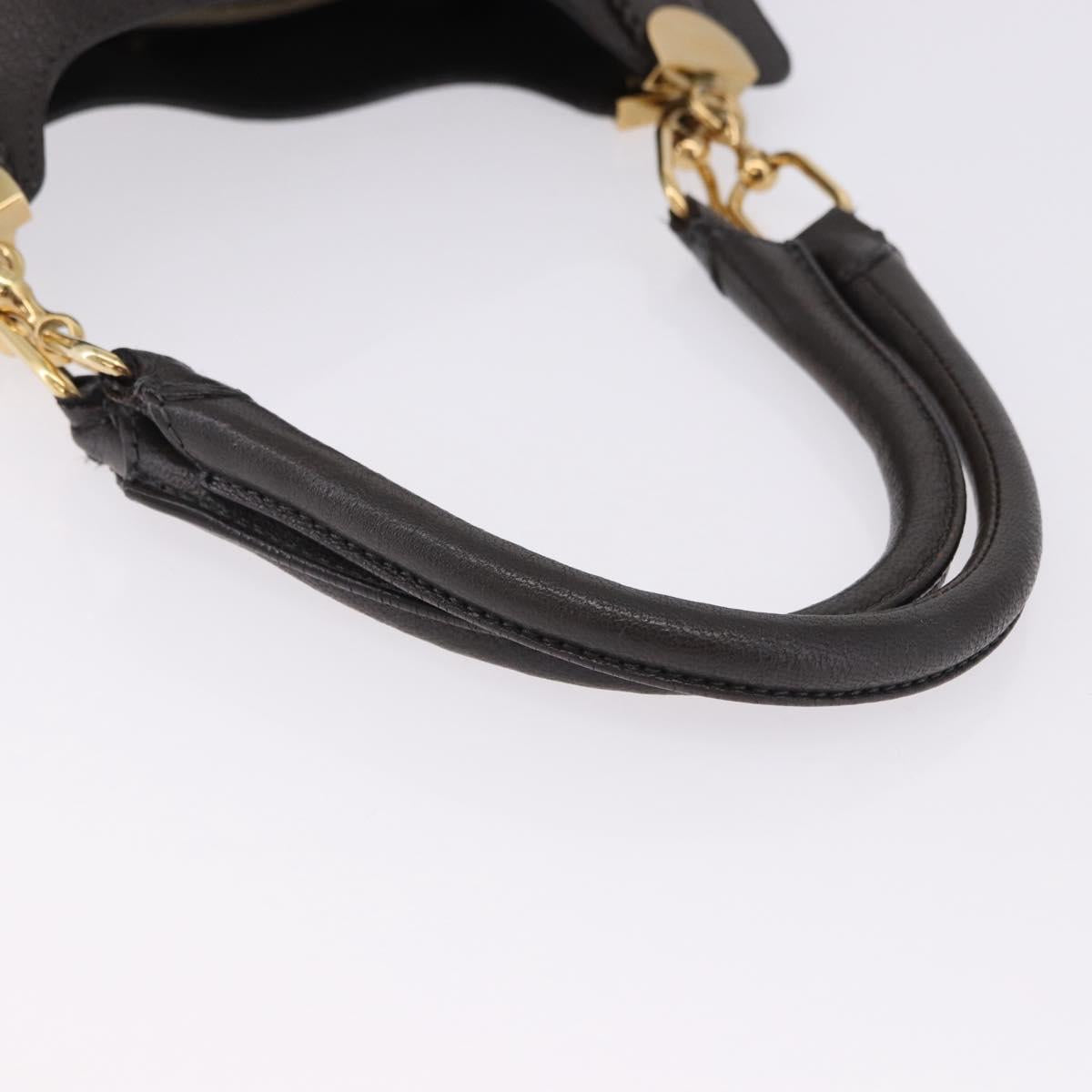 Chloe Irene Shoulder Bag Leather Brown Gold Auth 193511A