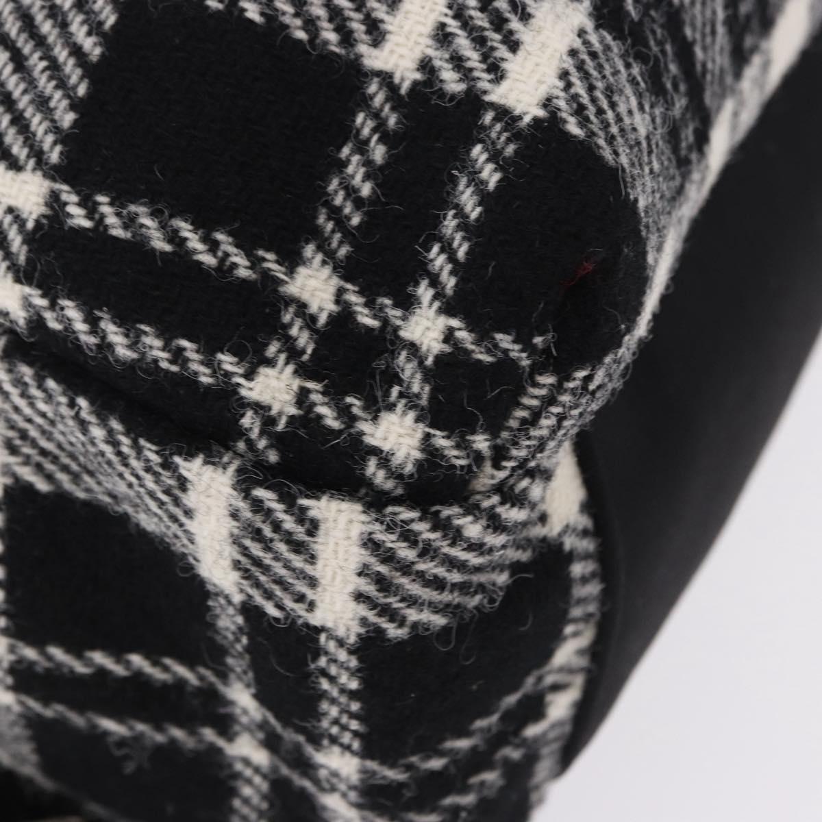 SAINT LAURENT Backpack Wool Black Silver Auth 193512V