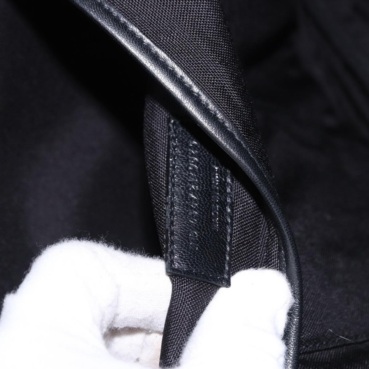 SAINT LAURENT Backpack Wool Black Silver Auth 193512V
