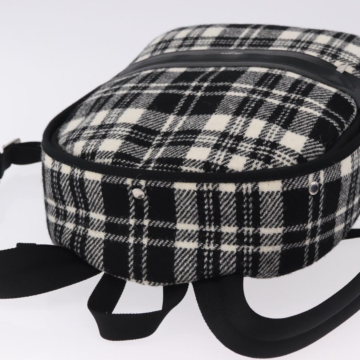 SAINT LAURENT Backpack Wool Black Silver Auth 193512V