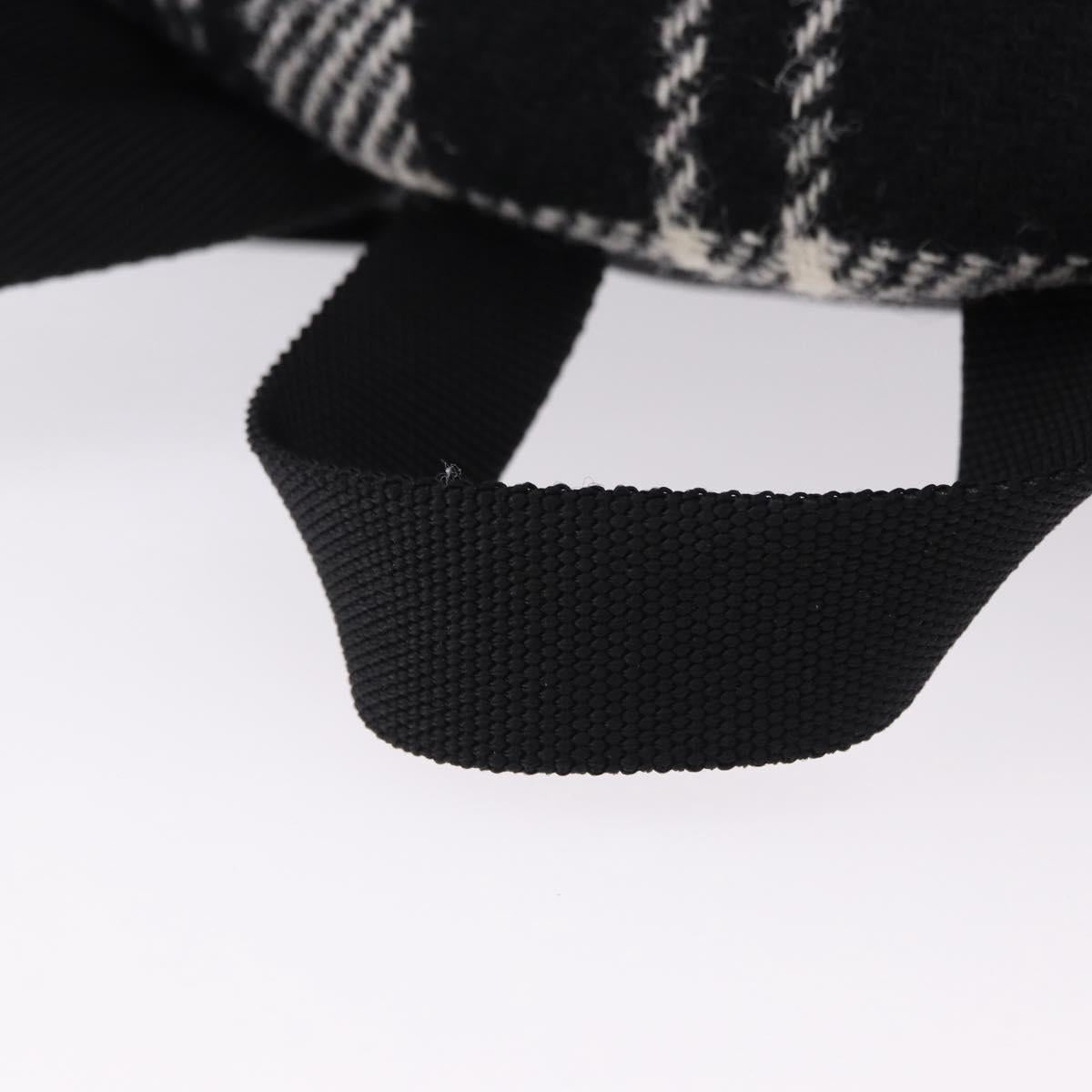 SAINT LAURENT Backpack Wool Black Silver Auth 193512V