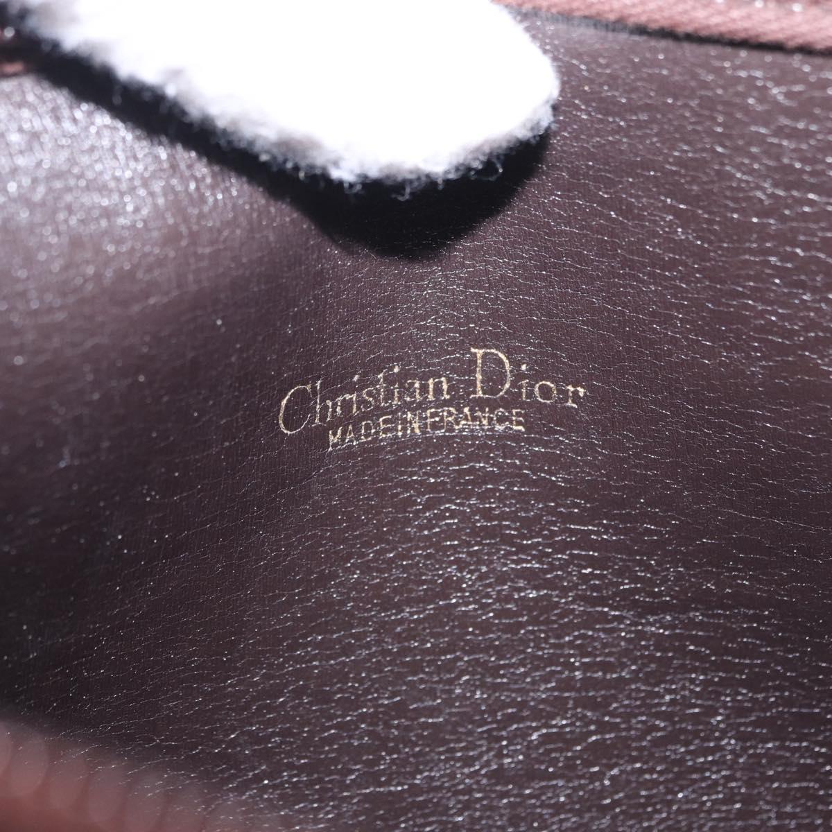 Christian Dior Trotter Canvas Shoulder Bag Beige Gold Auth 193513