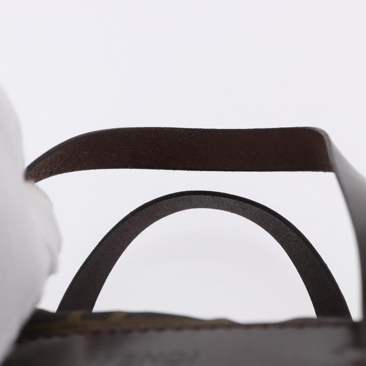 FENDI Zucca Canvas Hand Bag Black Brown Auth 193515
