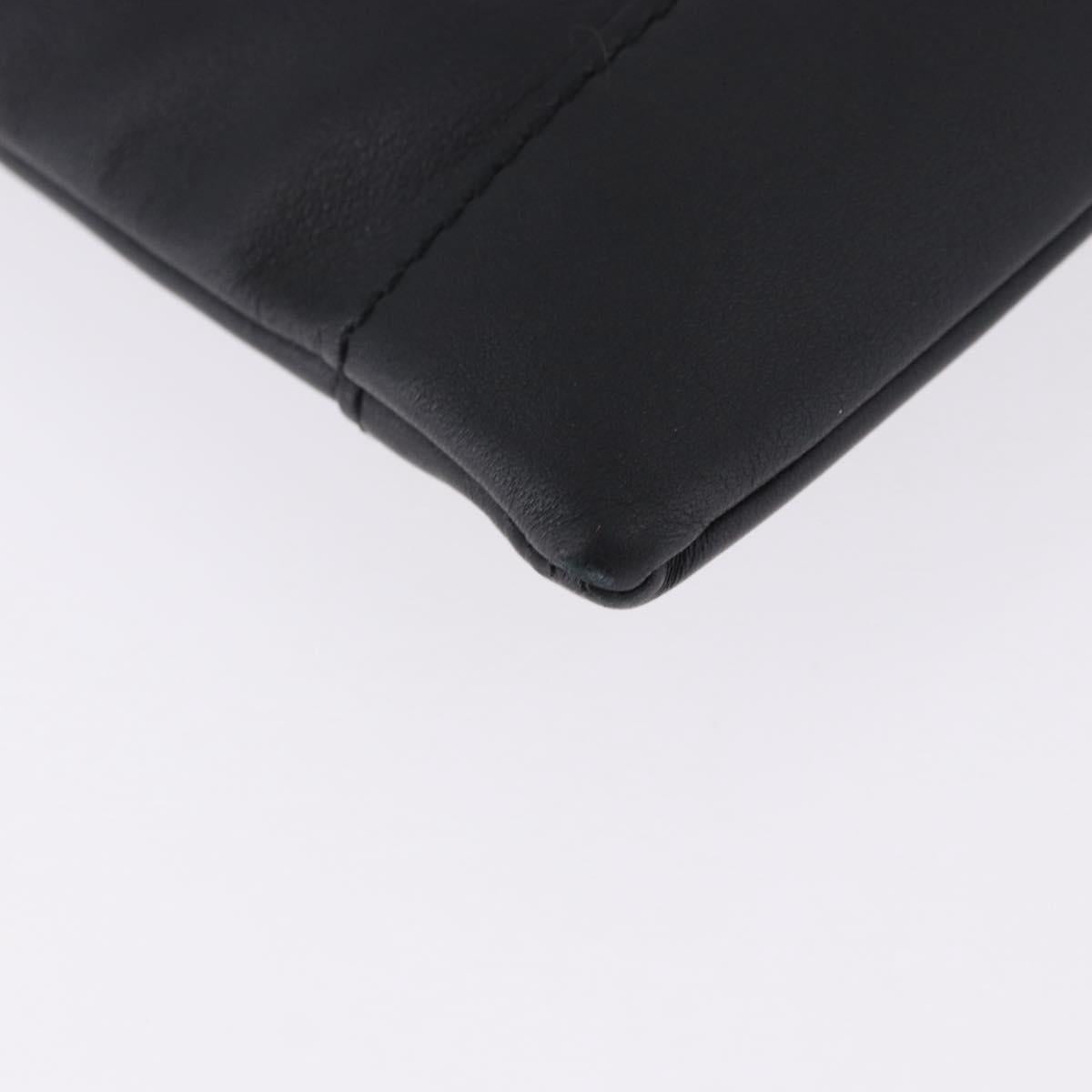 BALENCIAGA Clutch Bag Leather Black Silver 373834 Auth 193517A