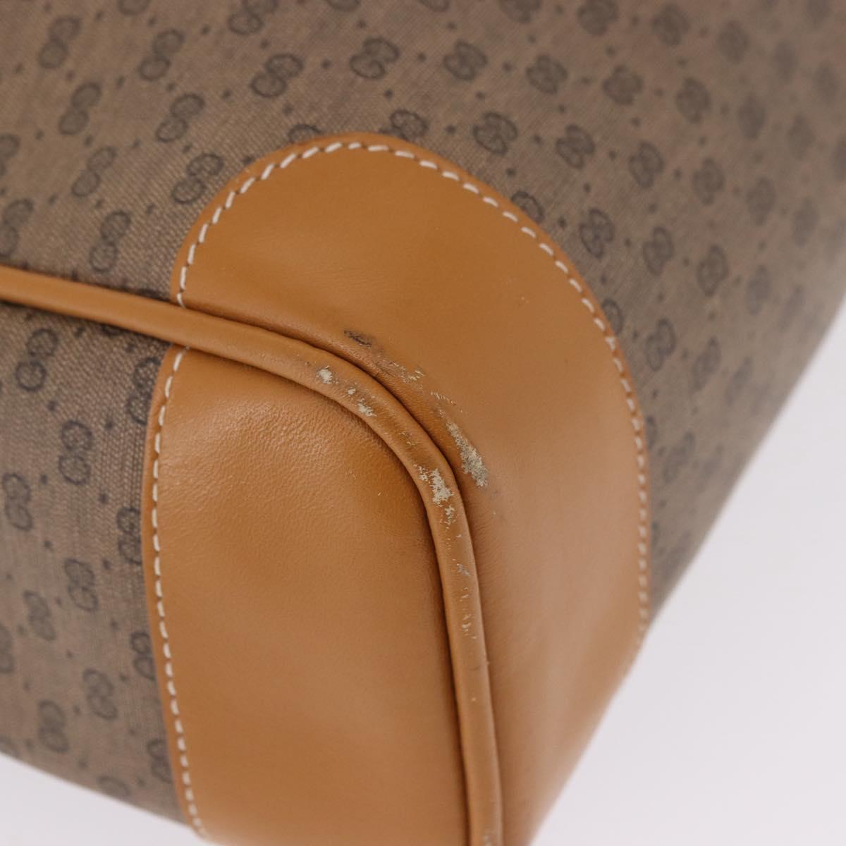GUCCI Micro GG Supreme Tote Bag PVC Beige Gold Auth 193519