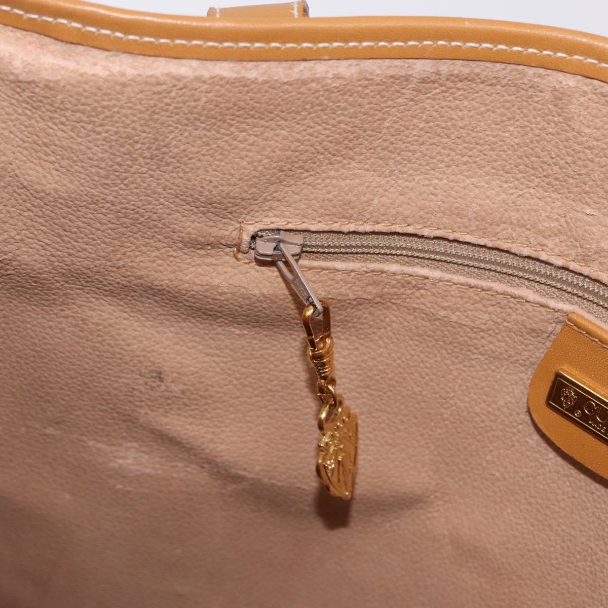 GUCCI Micro GG Supreme Tote Bag PVC Beige Gold Auth 193519