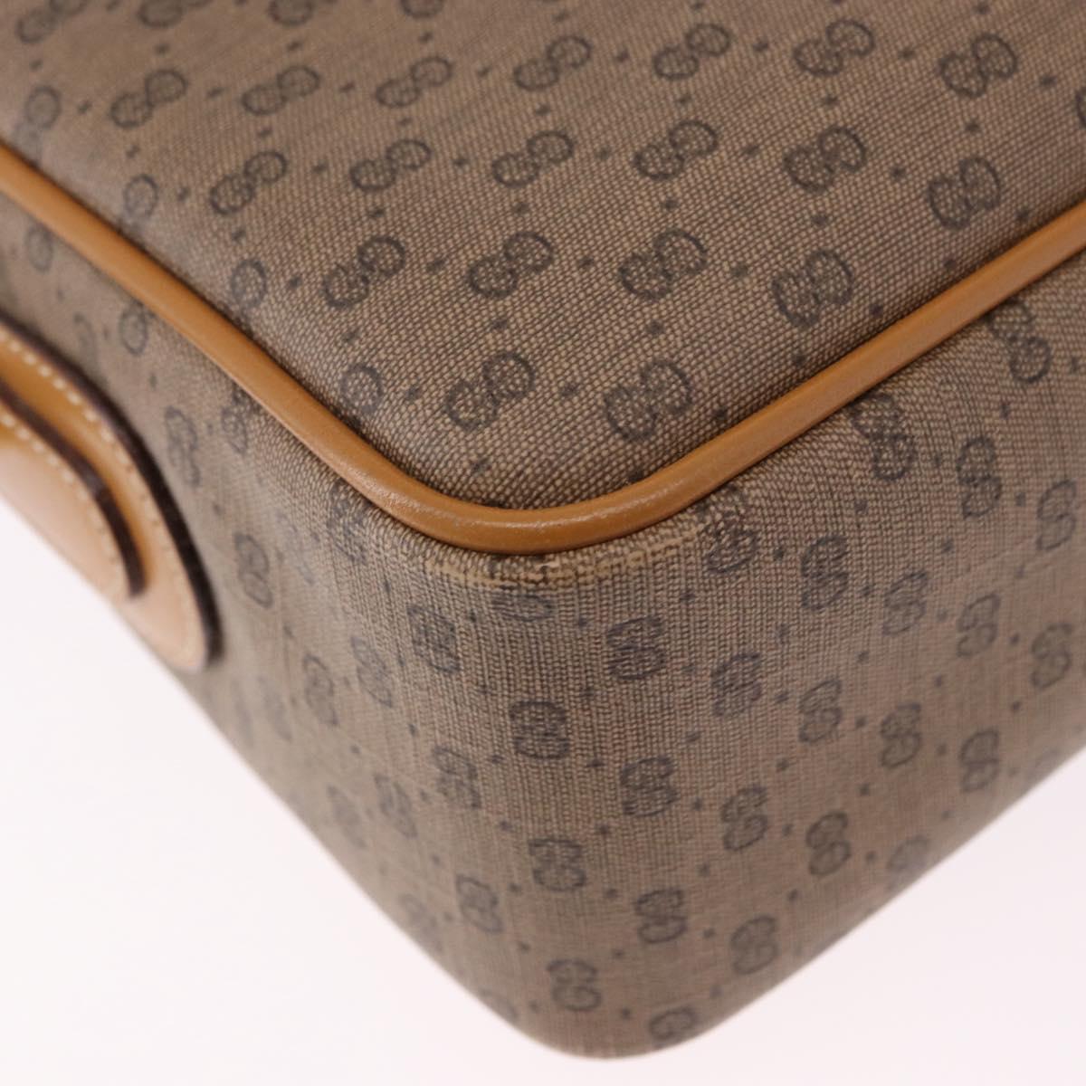 GUCCI Micro GG Supreme Shoulder Bag PVC Beige Gold 001 56 0942 Auth 193523