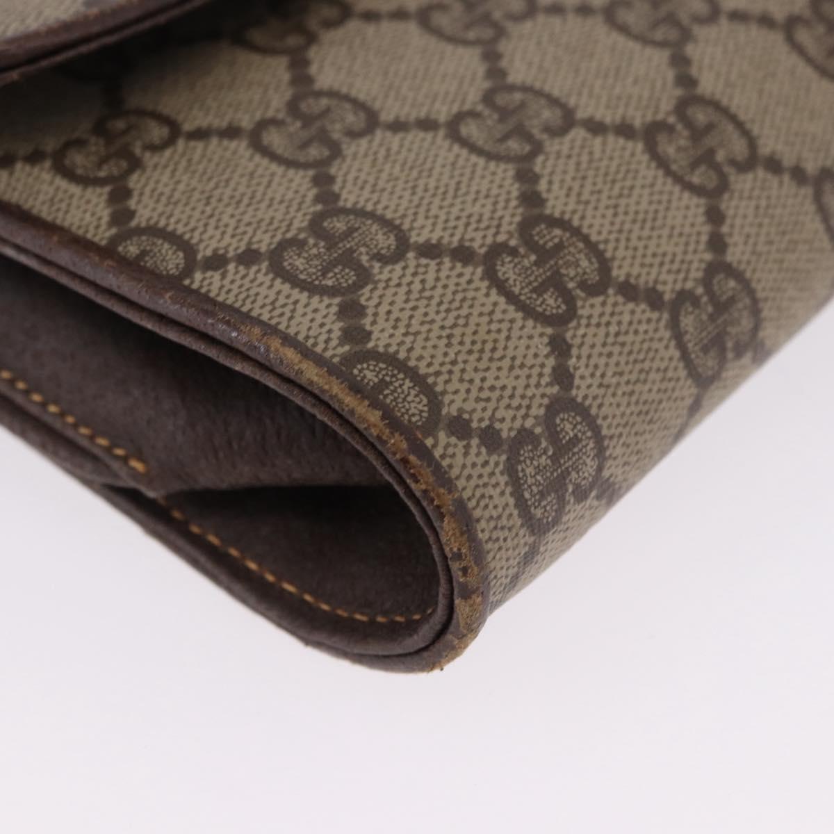 GUCCI GG Supreme Shoulder Bag PVC Beige Gold 904 02 050 Auth 193524