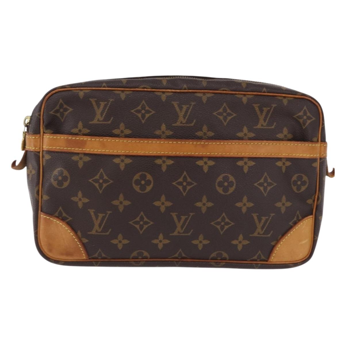 LOUIS VUITTON Monogram Compiegne 28 Clutch Bag M51845 LV Auth 193526