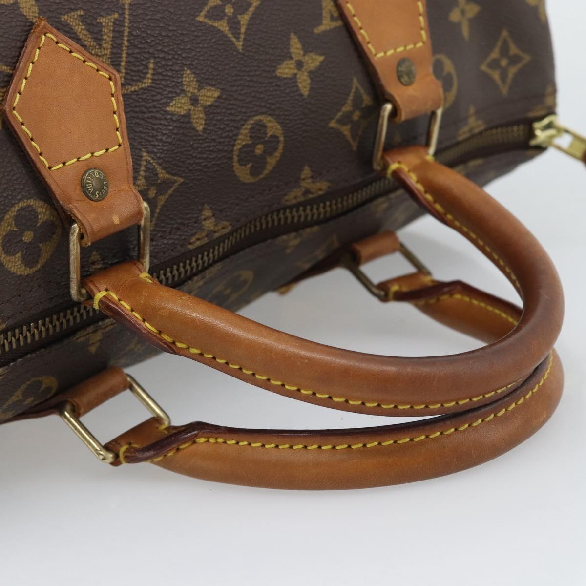 LOUIS VUITTON Monogram Speedy 30 Hand Bag M41526 LV Auth 193529