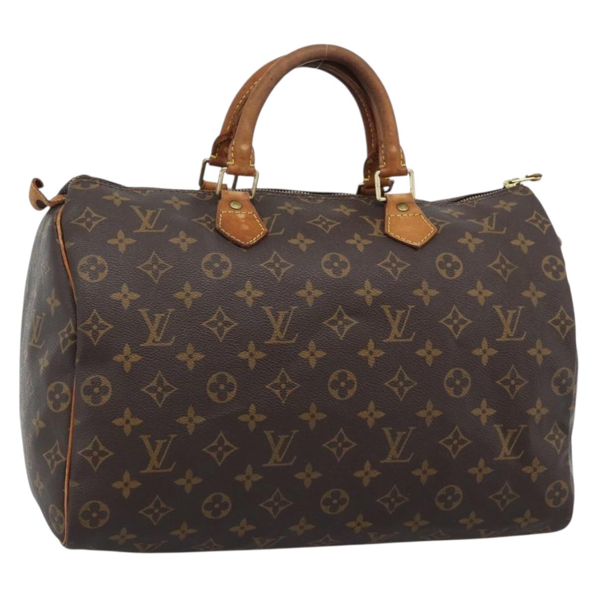 LOUIS VUITTON Monogram Speedy 35 Hand Bag M41524 LV Auth 193533