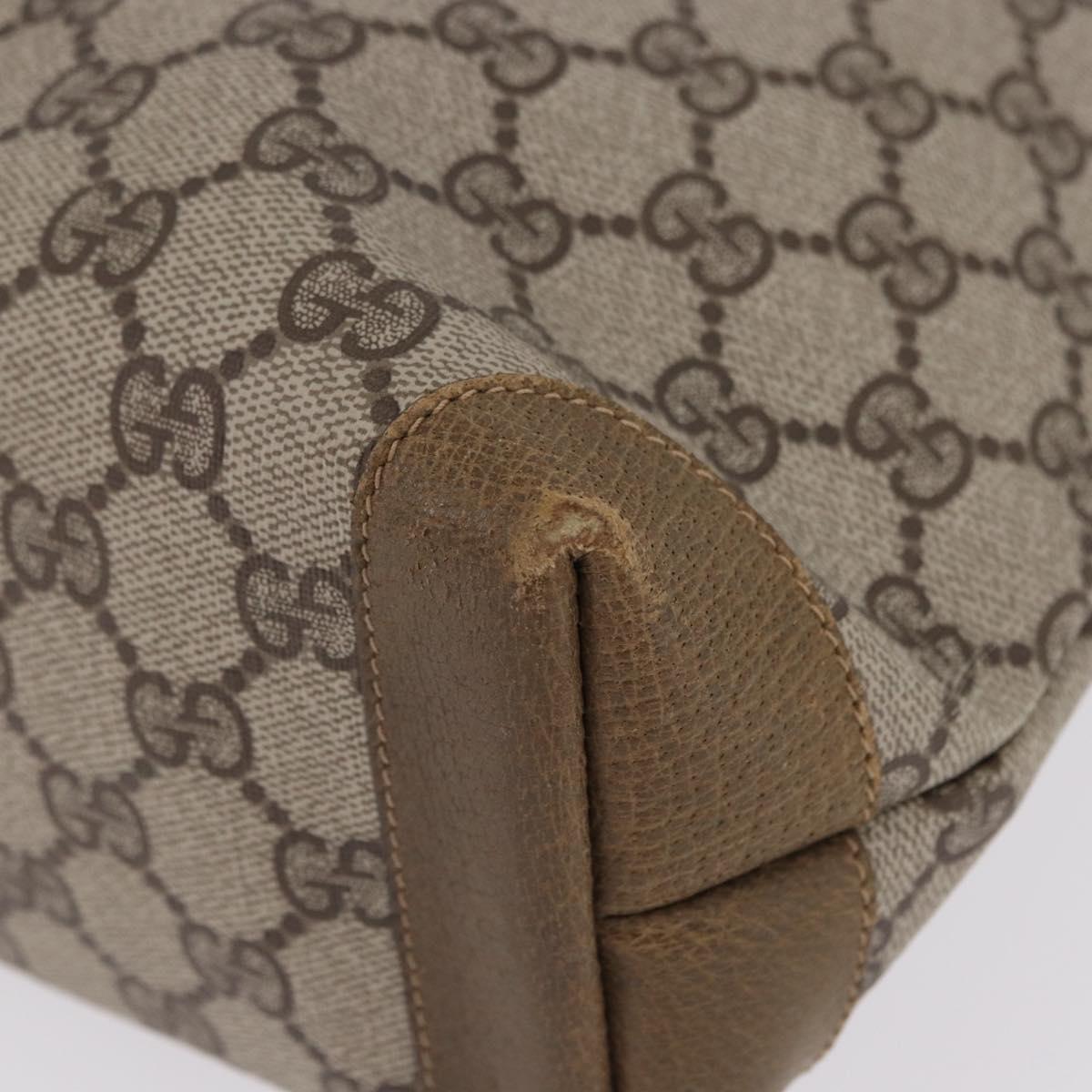 GUCCI GG Supreme Tote Bag PVC Beige Gold 002 103 1301 Auth 193534