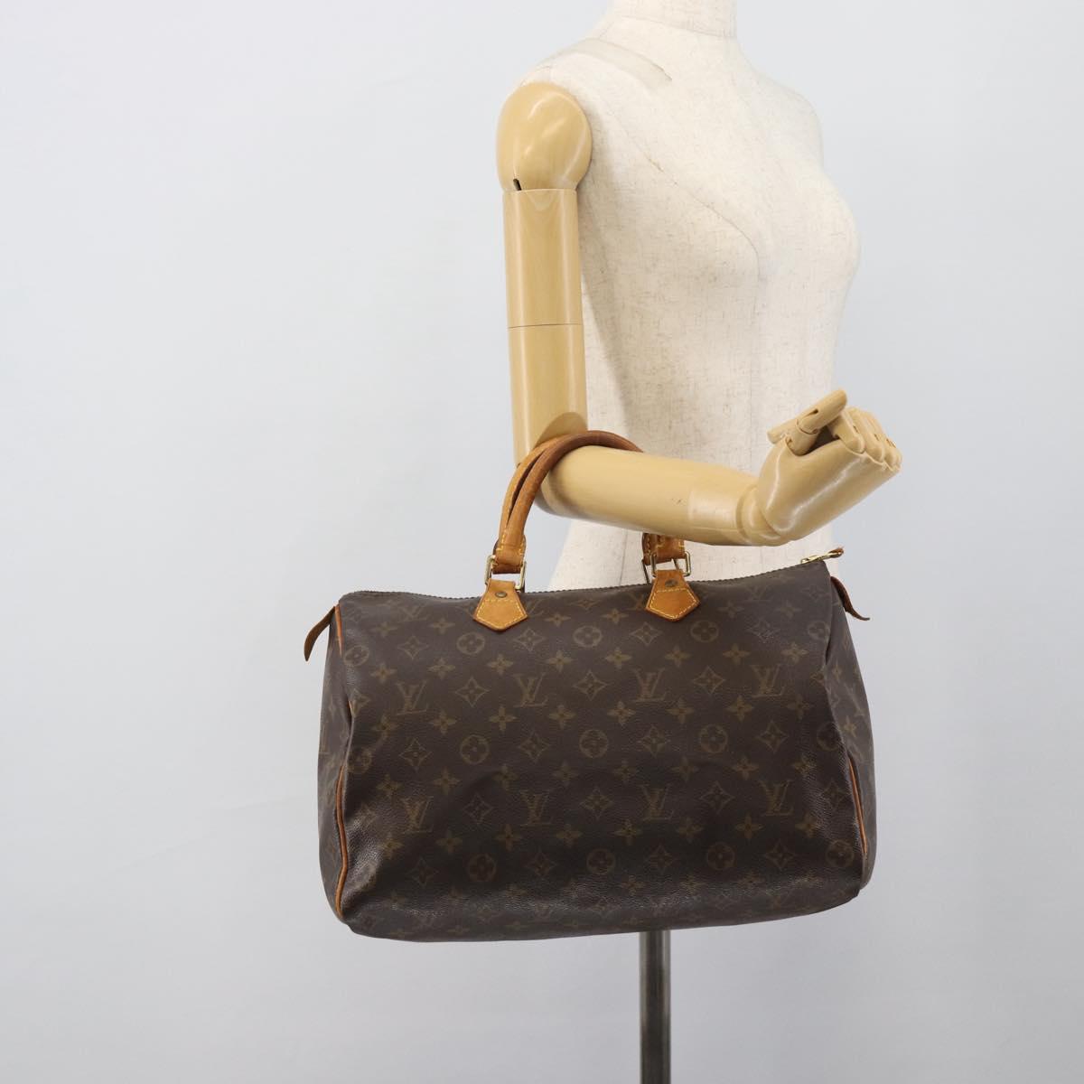 LOUIS VUITTON Monogram Speedy 35 Hand Bag M41524 LV Auth 193537