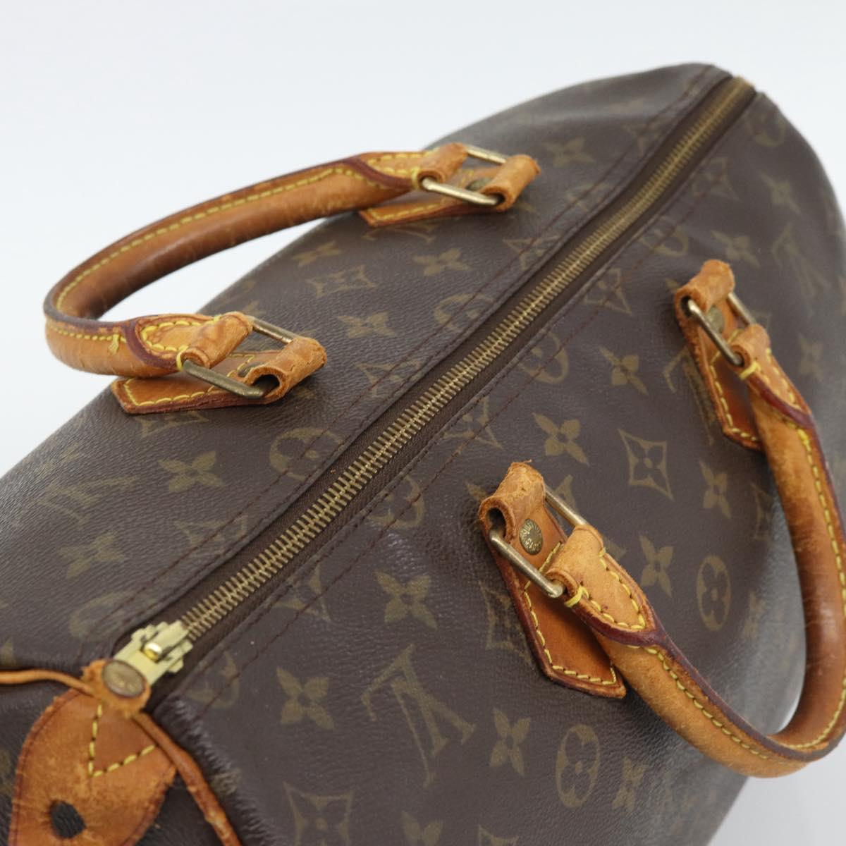 LOUIS VUITTON Monogram Speedy 35 Hand Bag M41524 LV Auth 193537