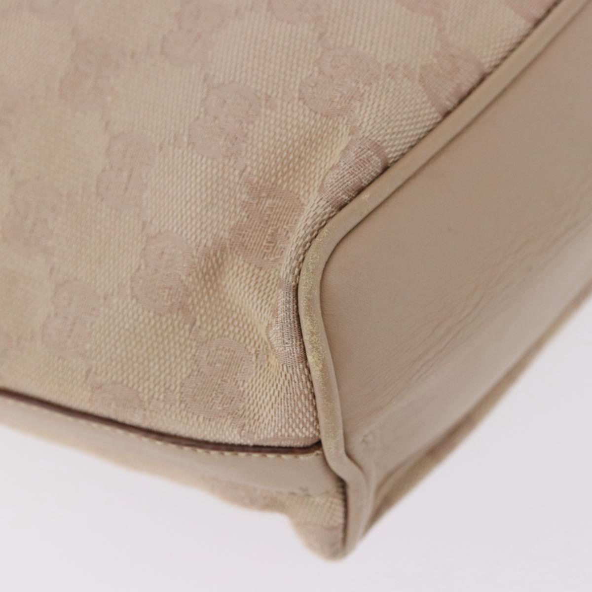 GUCCI GG Canvas Shoulder Bag Beige Gold 73885 Auth 193546A