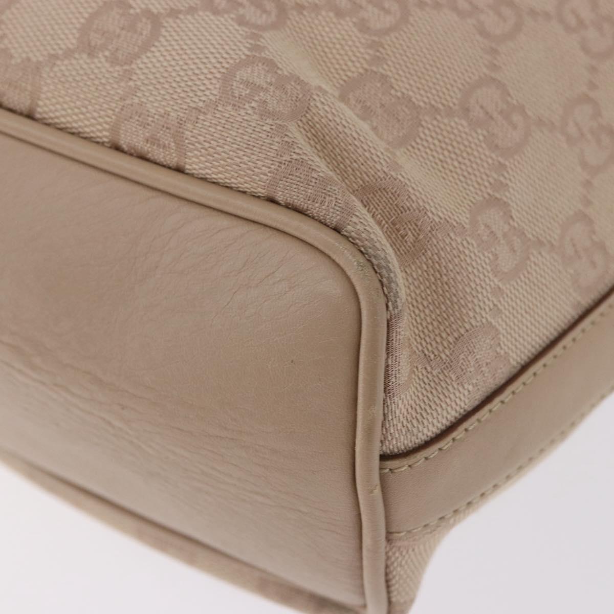 GUCCI GG Canvas Shoulder Bag Beige Gold 73885 Auth 193546A