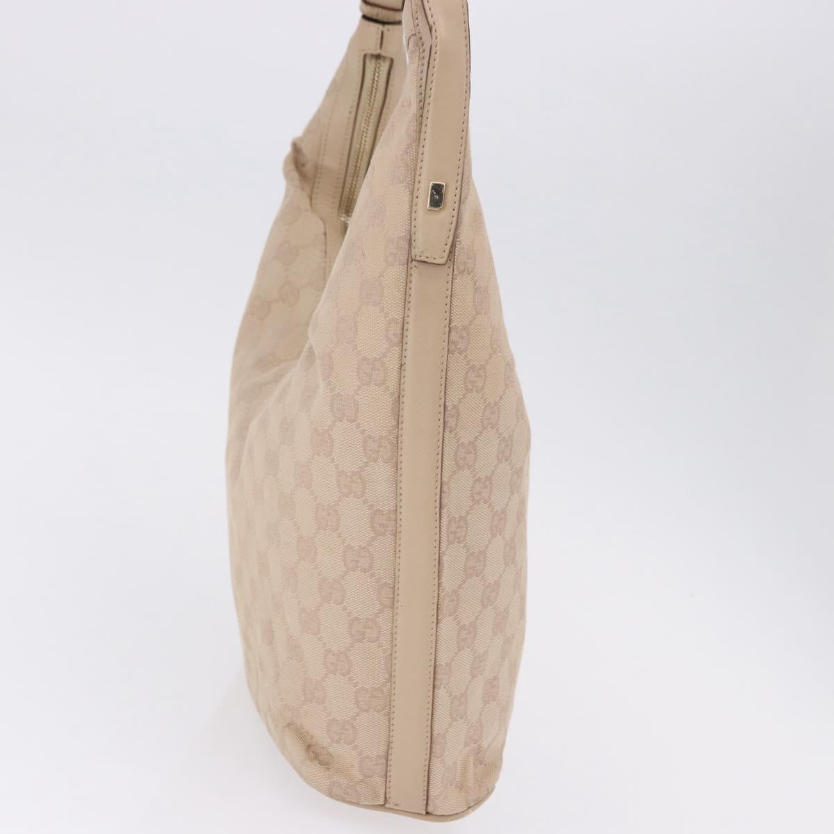 GUCCI GG Canvas Shoulder Bag Beige Gold 73885 Auth 193546A
