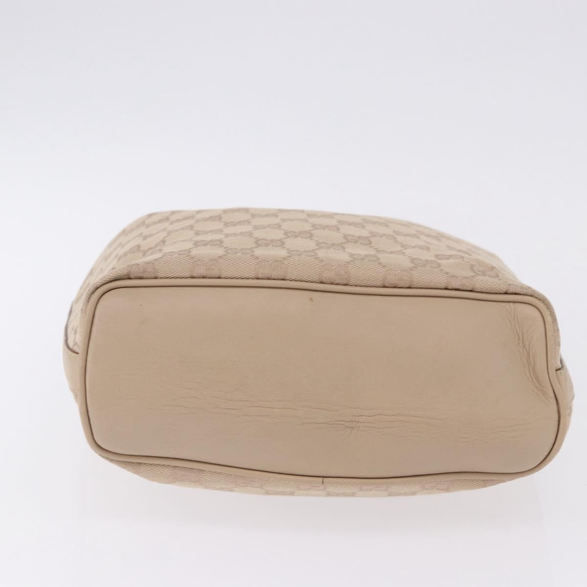 GUCCI GG Canvas Shoulder Bag Beige Gold 73885 Auth 193546A