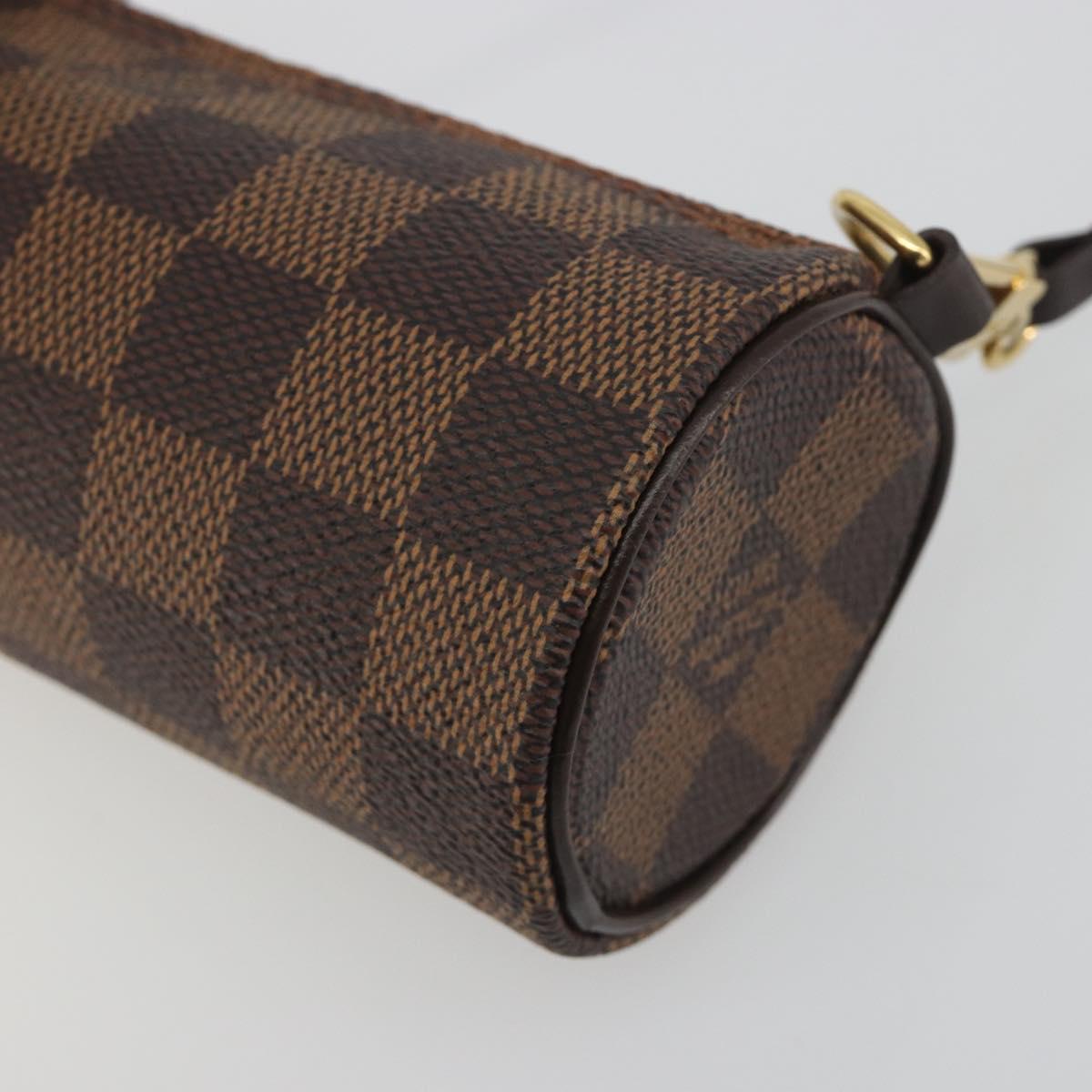 LOUIS VUITTON Damier Ebene Papillon Pouch LV Auth 193550V