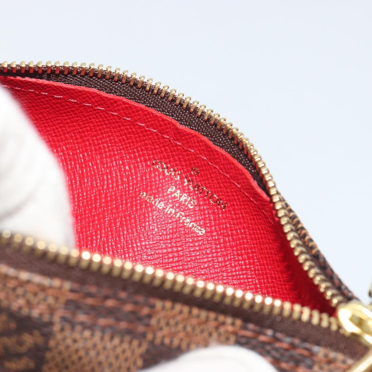 LOUIS VUITTON Damier Ebene Papillon Pouch LV Auth 193550V
