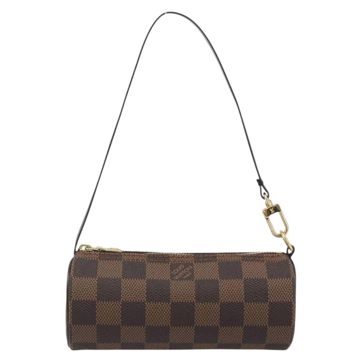 LOUIS VUITTON Damier Ebene Papillon Pouch LV Auth 193550V