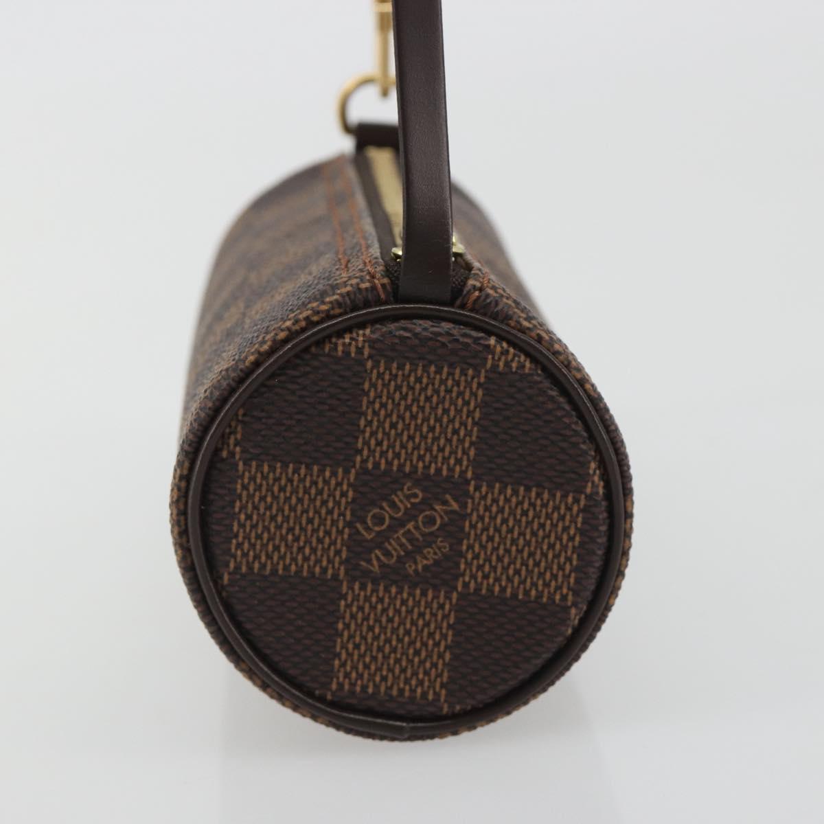 LOUIS VUITTON Damier Ebene Papillon Pouch LV Auth 193550V