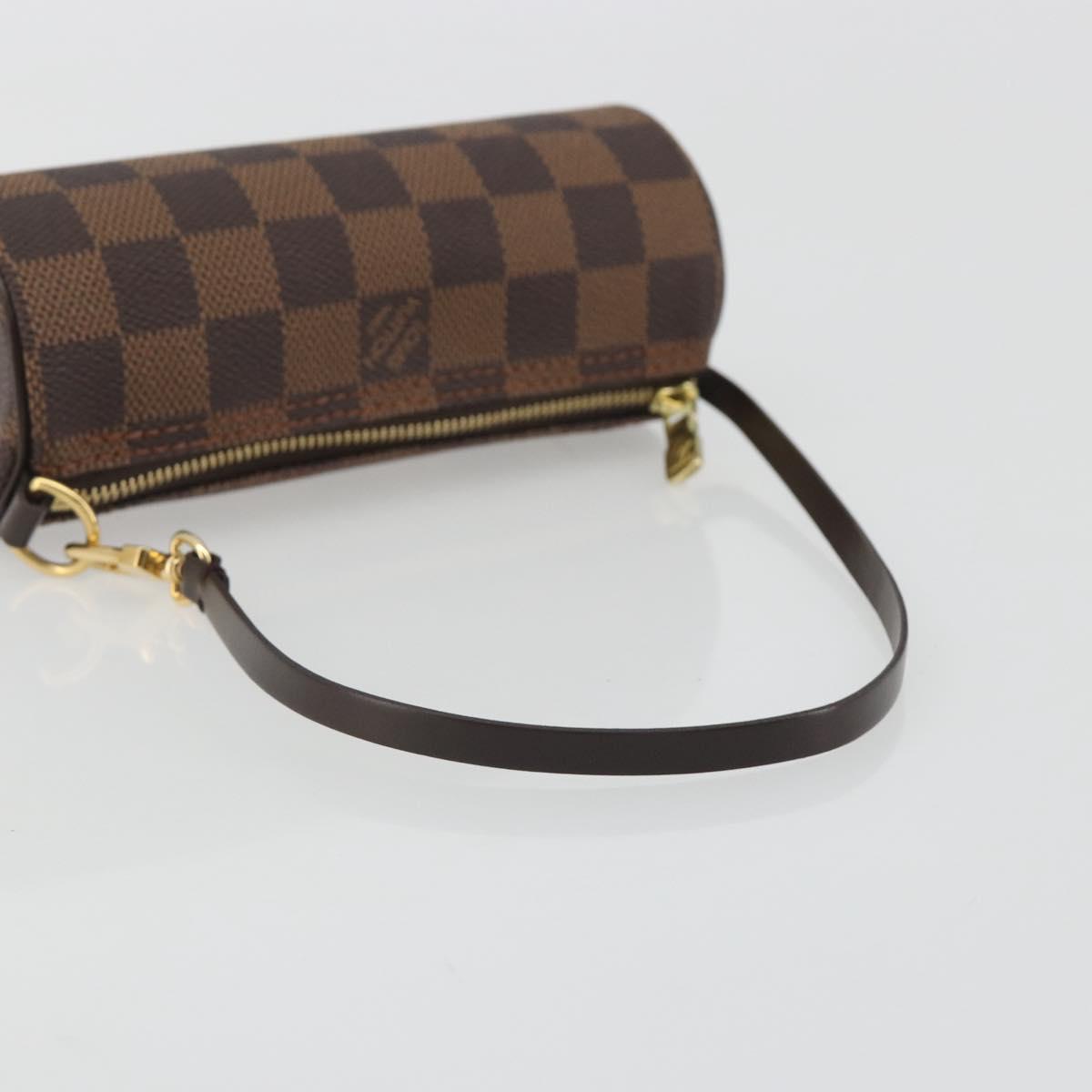 LOUIS VUITTON Damier Ebene Papillon Pouch LV Auth 193550V