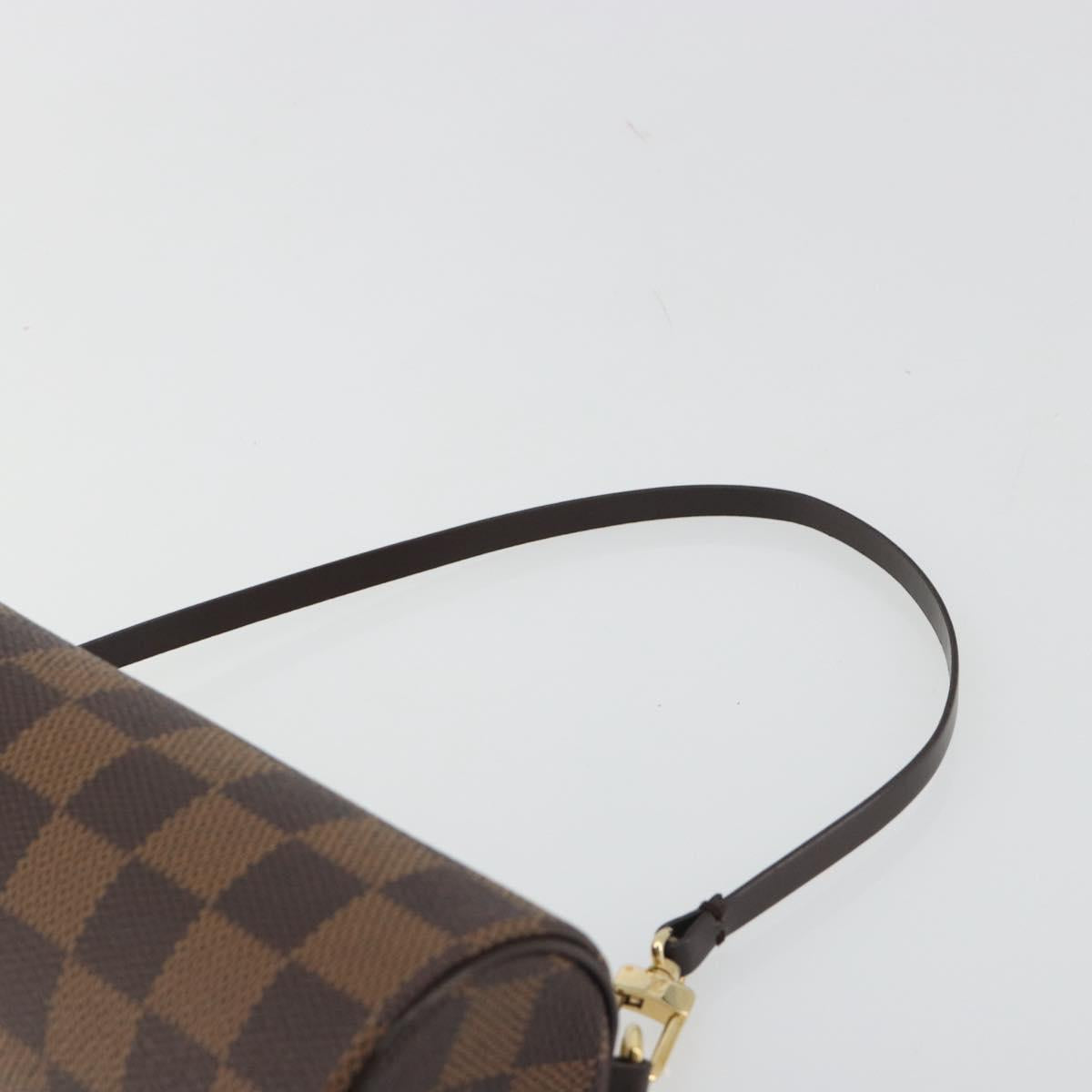 LOUIS VUITTON Damier Ebene Papillon Pouch LV Auth 193550V
