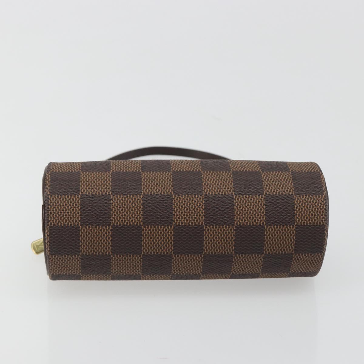 LOUIS VUITTON Damier Ebene Papillon Pouch LV Auth 193550V