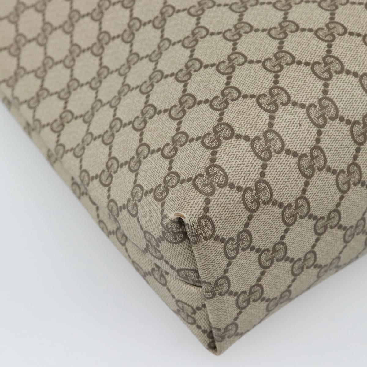GUCCI GG Supreme Web Sherry Line Tote Bag PVC Beige 39 02 003 Auth 193552A