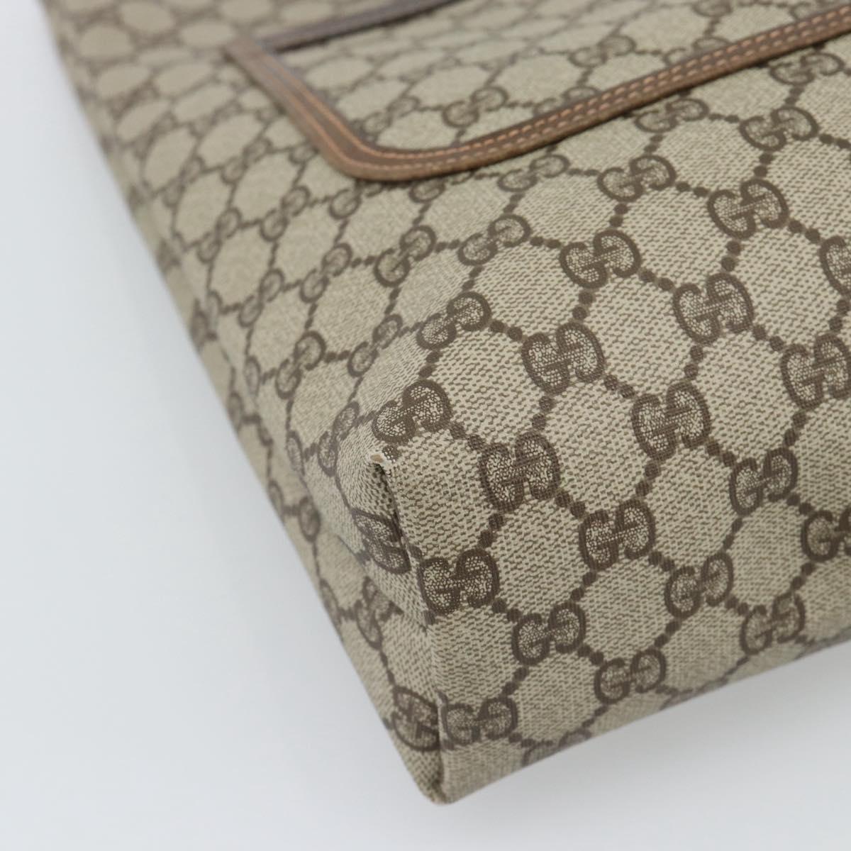 GUCCI GG Supreme Web Sherry Line Bag PVC Beige Gold 002 123 6487 Auth 193553A