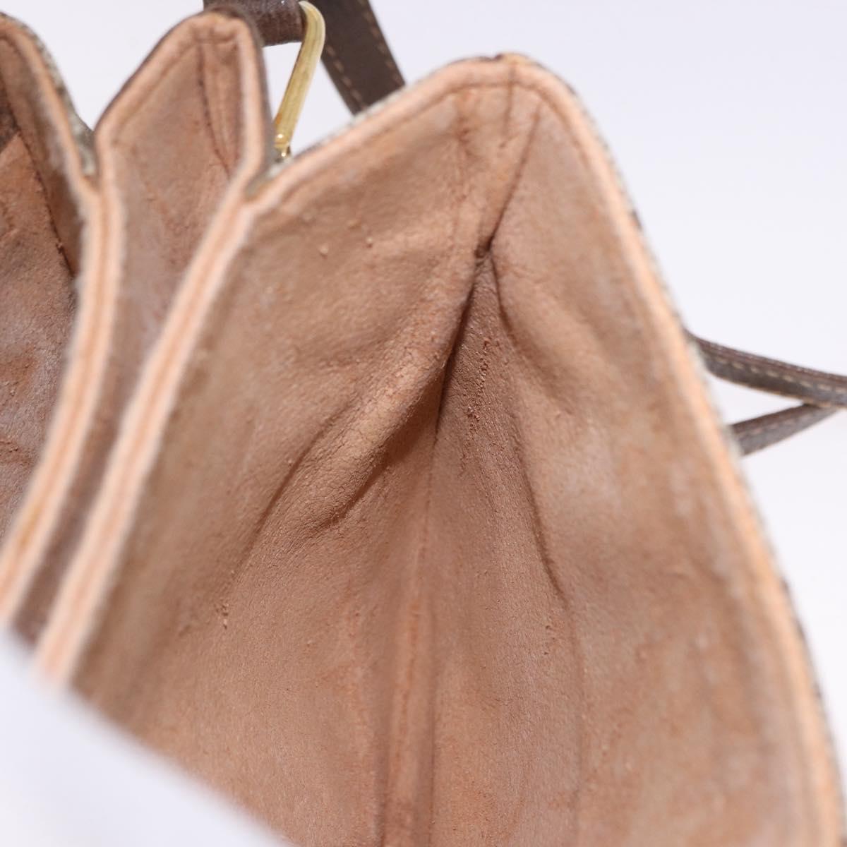 GUCCI GG Supreme Shoulder Bag PVC Beige Gold Auth 193564