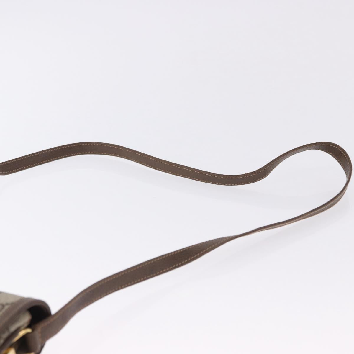 GUCCI GG Supreme Shoulder Bag PVC Beige Gold Auth 193564