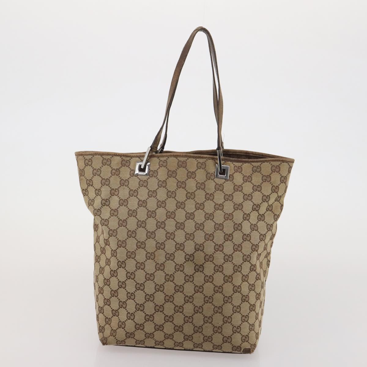 GUCCI GG Canvas Sherry Line Tote Bag 2 Set Beige Auth 193567