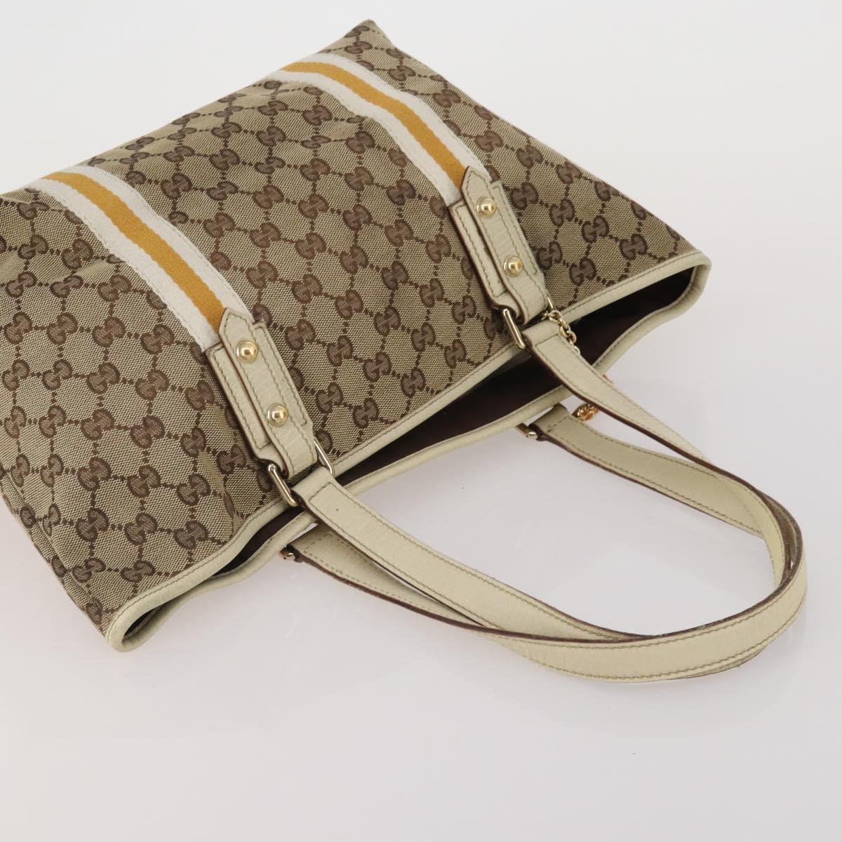 GUCCI GG Canvas Sherry Line Tote Bag 2 Set Beige Auth 193567